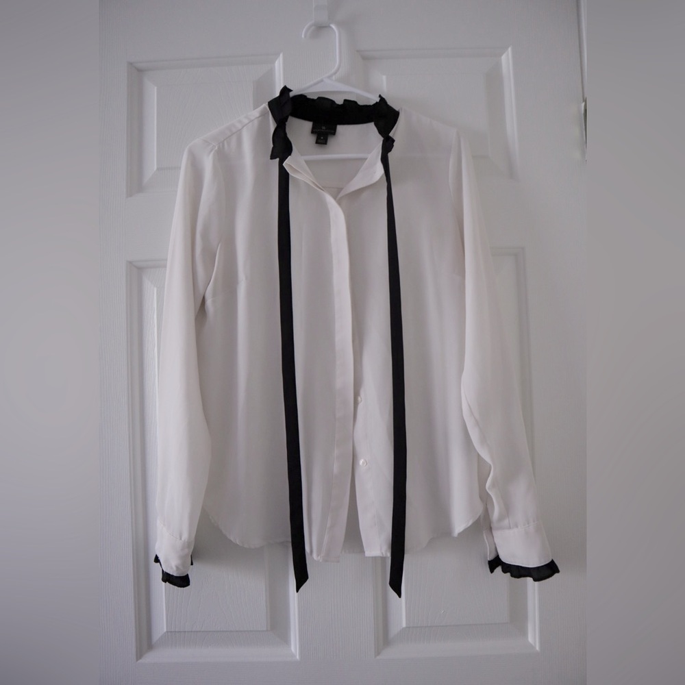 White Ruffle Top